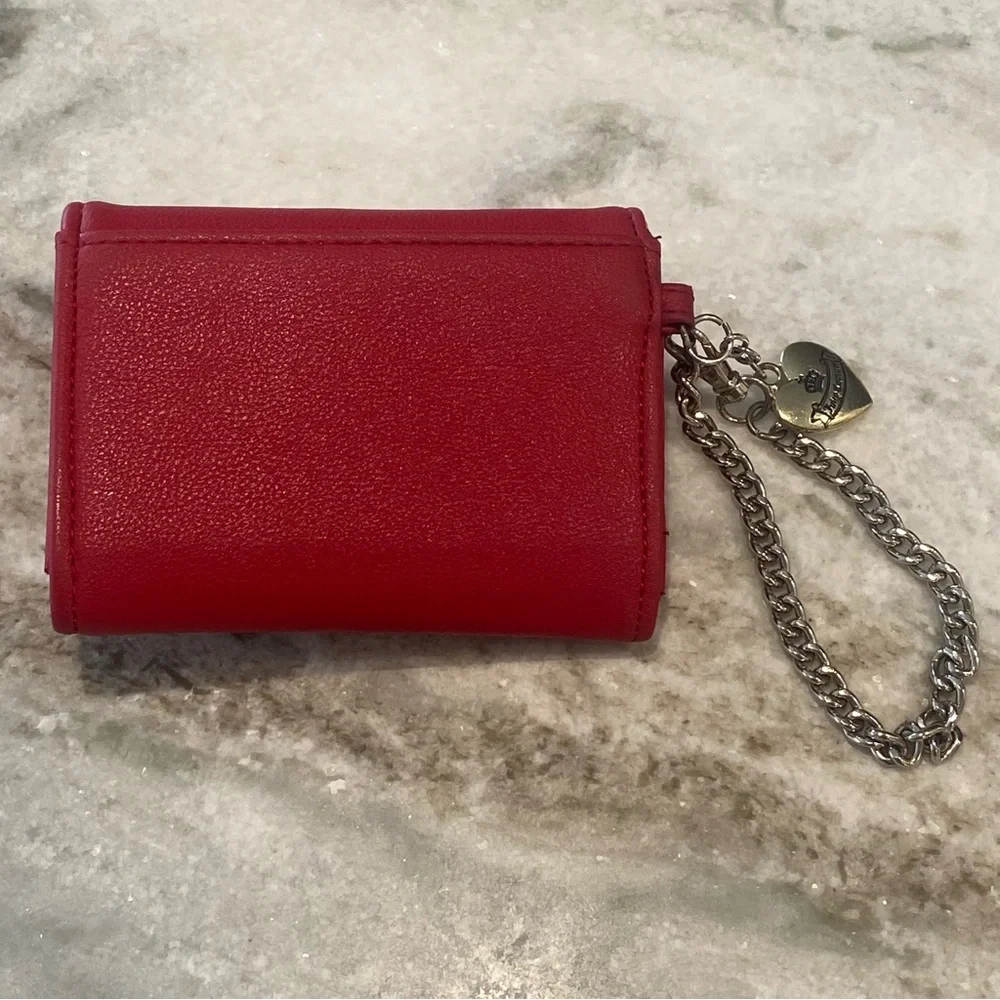 Juicy Couture Red Studded Crown Wallet w/ Chain